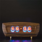 Nixie Tube Clock with New and Easy Replaceable IN-12 Nixie Tubes, Motion Sensor, Visual Effects, RGB Backlight, Christmas Gift