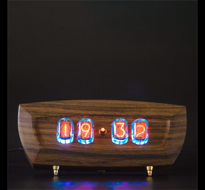 Nixie Tube Clock with New and Easy Replaceable IN-12 Nixie Tubes, Motion Sensor, Visual Effects, RGB Backlight, Christmas Gift