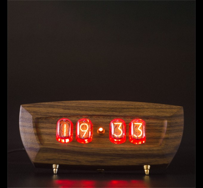 Nixie Tube Clock with New and Easy Replaceable IN-12 Nixie Tubes, Motion Sensor, Visual Effects, RGB Backlight, Christmas Gift