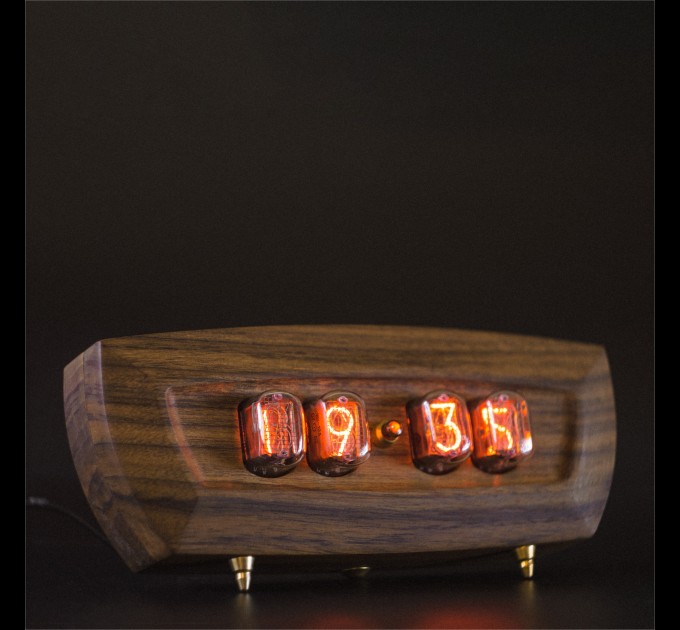 Nixie Tube Clock with New and Easy Replaceable IN-12 Nixie Tubes, Motion Sensor, Visual Effects, RGB Backlight, Christmas Gift