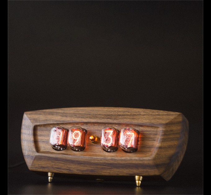 Nixie Tube Clock with New and Easy Replaceable IN-12 Nixie Tubes, Motion Sensor, Visual Effects, RGB Backlight, Christmas Gift