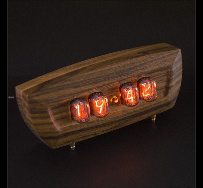 Nixie Tube Clock with New and Easy Replaceable IN-12 Nixie Tubes, Motion Sensor, Visual Effects, RGB Backlight, Christmas Gift