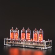 Nixie Tube Clock 6X IN-14 Vintage Clock with Replaceable Nixie Tubes Anniversary Birthday Fathers Day Gift Idea