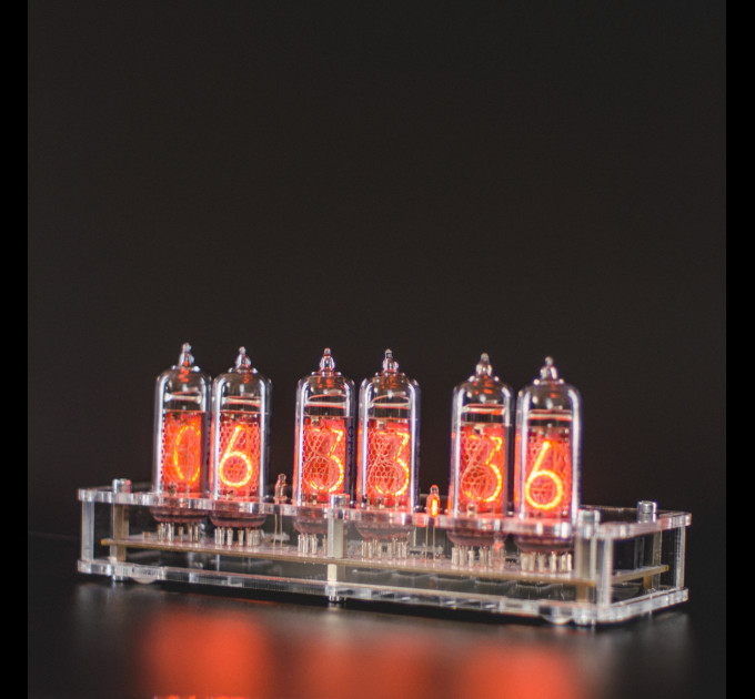 Nixie Tube Clock 6X IN-14 Vintage Clock with Replaceable Nixie Tubes Anniversary Birthday Fathers Day Gift Idea