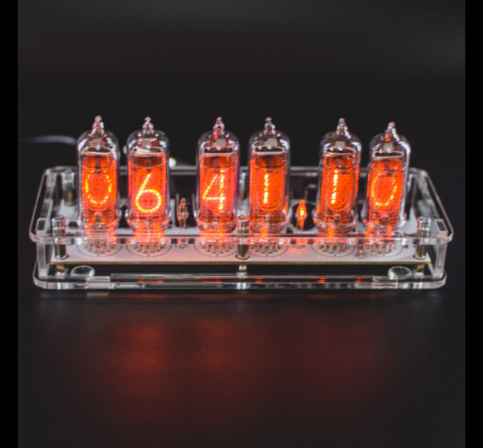 Nixie Tube Clock 6X IN-14 Vintage Clock with Replaceable Nixie Tubes Anniversary Birthday Fathers Day Gift Idea