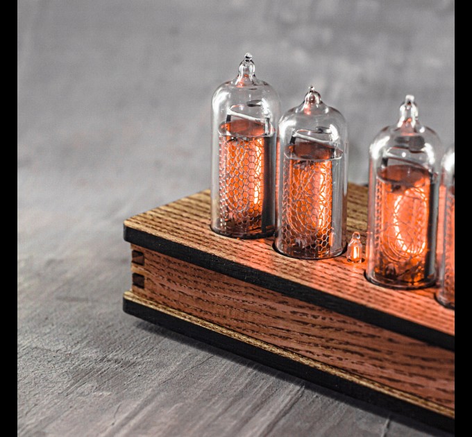 Authentic Nixie Tube Clock 6X IN-14 Vintage Nixie Star Clock with Replaceable Nixie Tubes Birthday Fathers Day Gift Idea