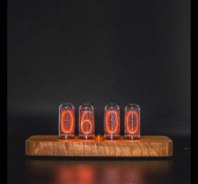 Authentic Nixie Tube Clock with Replaceable IN-18 Nixie Tubes | Motion Sensor Feature | Solid Wood Case | Visual Effects