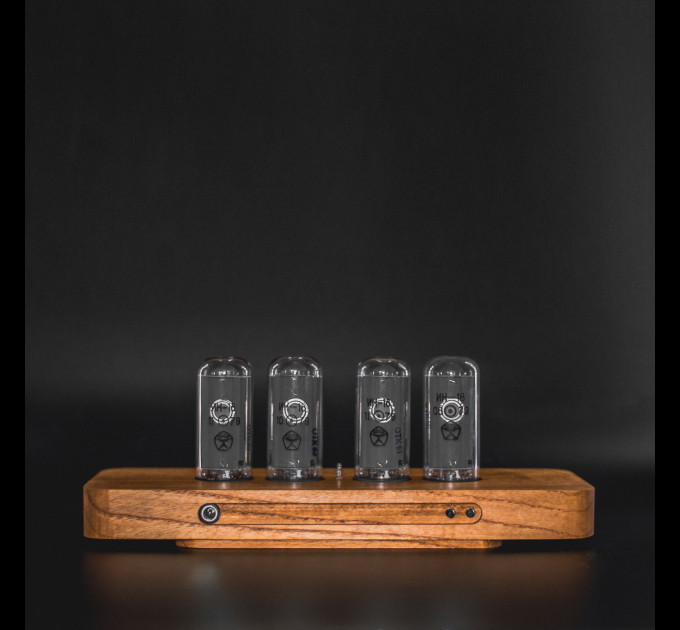 Authentic Nixie Tube Clock with Replaceable IN-18 Nixie Tubes | Motion Sensor Feature | Solid Wood Case | Visual Effects