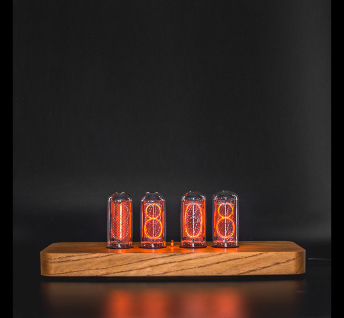 Authentic Nixie Tube Clock with Replaceable IN-18 Nixie Tubes | Motion Sensor Feature | Solid Wood Case | Visual Effects