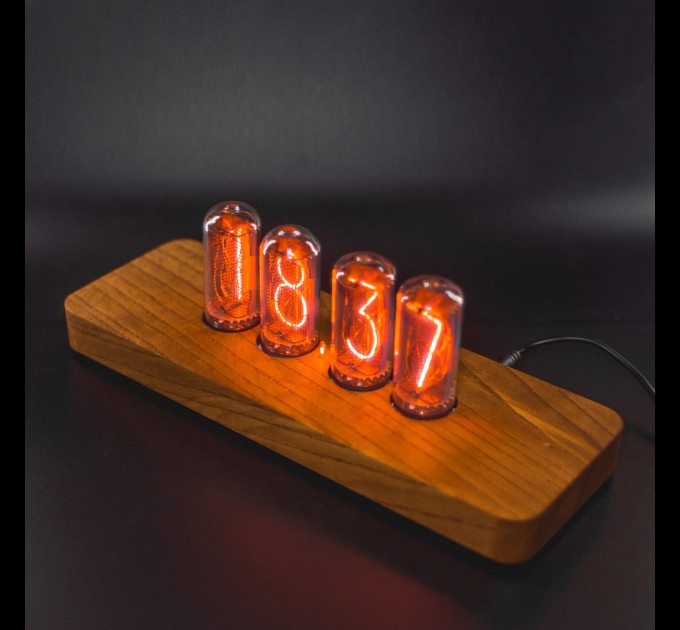 Authentic Nixie Tube Clock with Replaceable IN-18 Nixie Tubes | Motion Sensor Feature | Solid Wood Case | Visual Effects